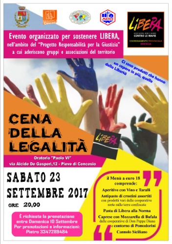 Cena della legalità a Concesio